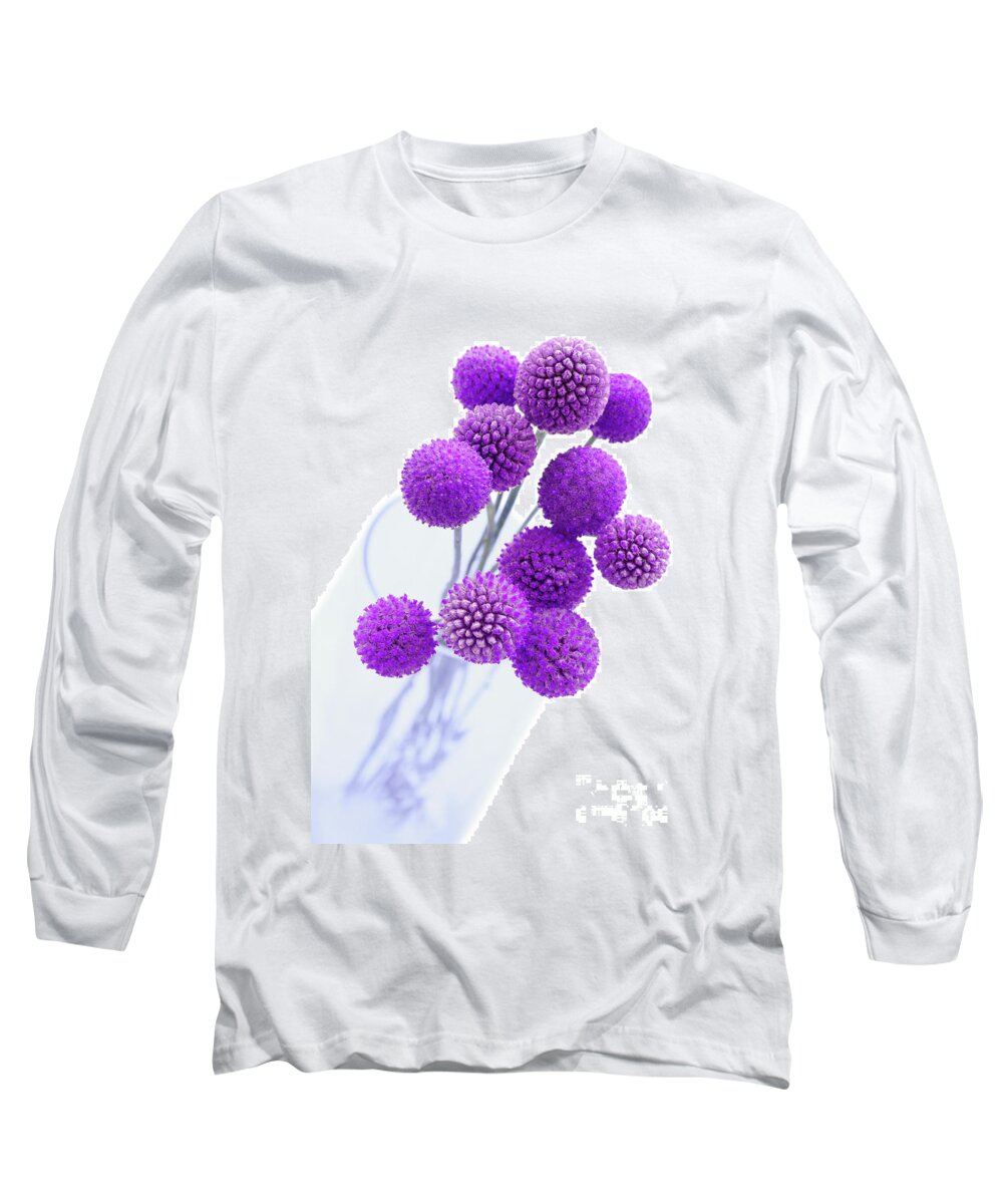 Floral Long Sleeve T-Shirt featuring the photograph Pops of Purple Flower Joy by Renee Spade Photography