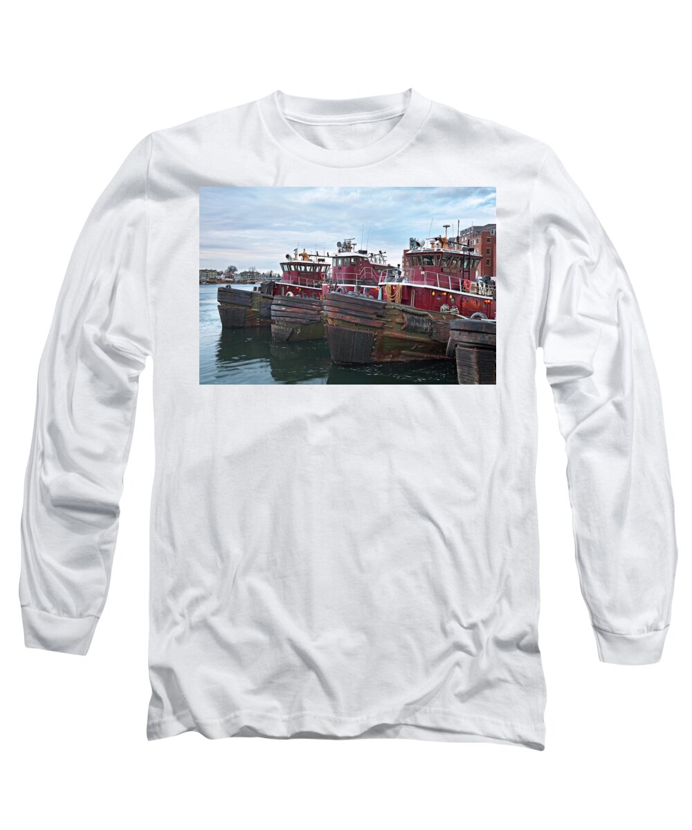 Portsmouth Long Sleeve T-Shirt featuring the photograph Portsmouth Tugs by Eric Gendron
