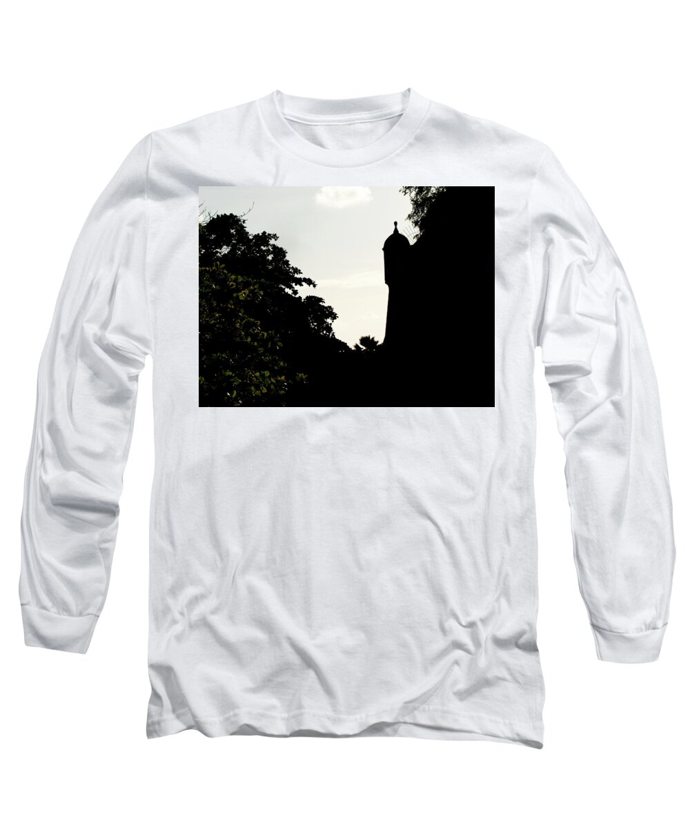 Puerto Rico Long Sleeve T-Shirt featuring the photograph PR El Morro Silhouette by Flinn Hackett