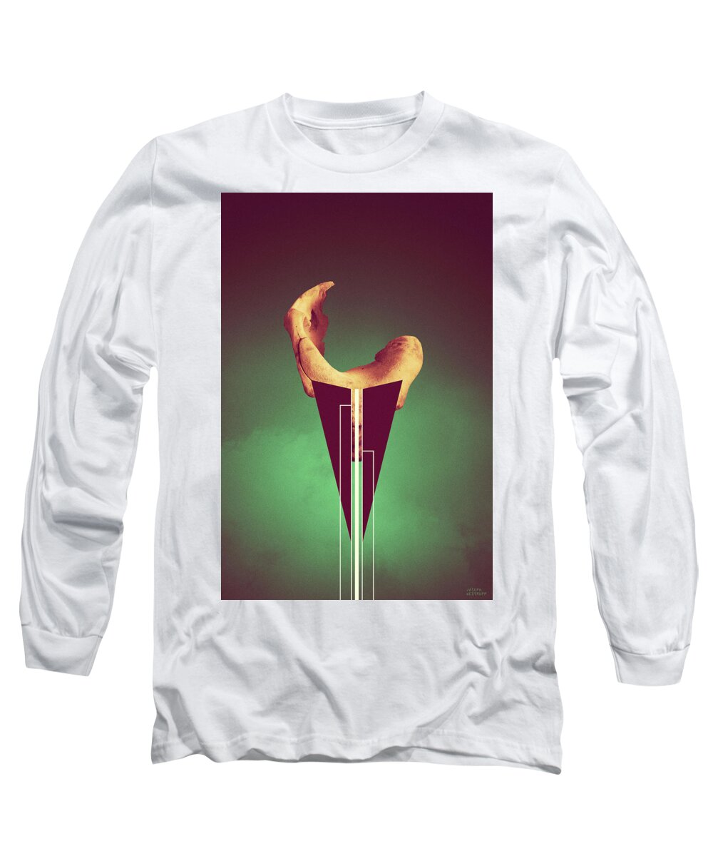 Abstract Long Sleeve T-Shirt featuring the photograph Psychic Horns by Joseph Westrupp