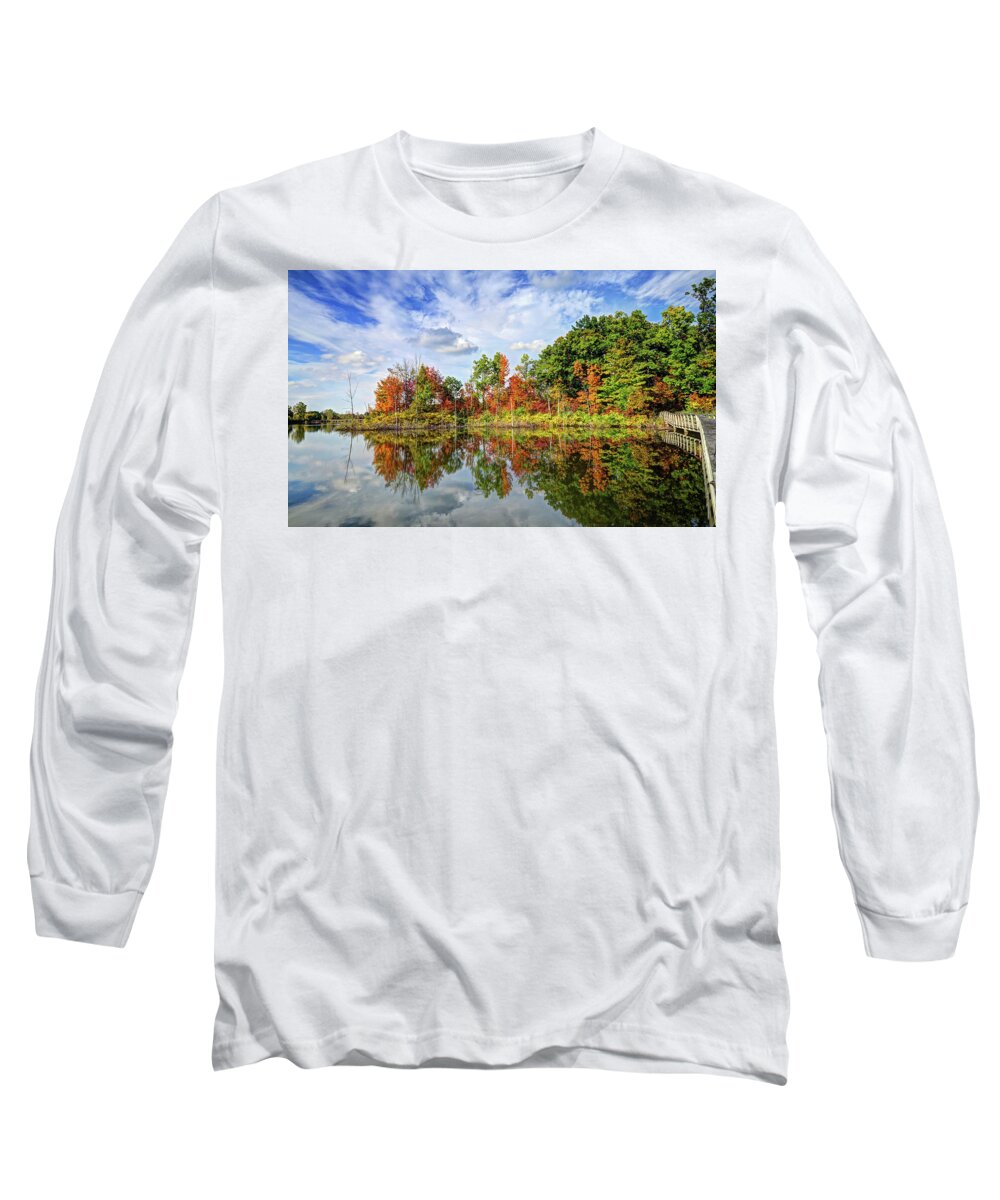 Fall Long Sleeve T-Shirt featuring the photograph Reflections by Rodney Campbell