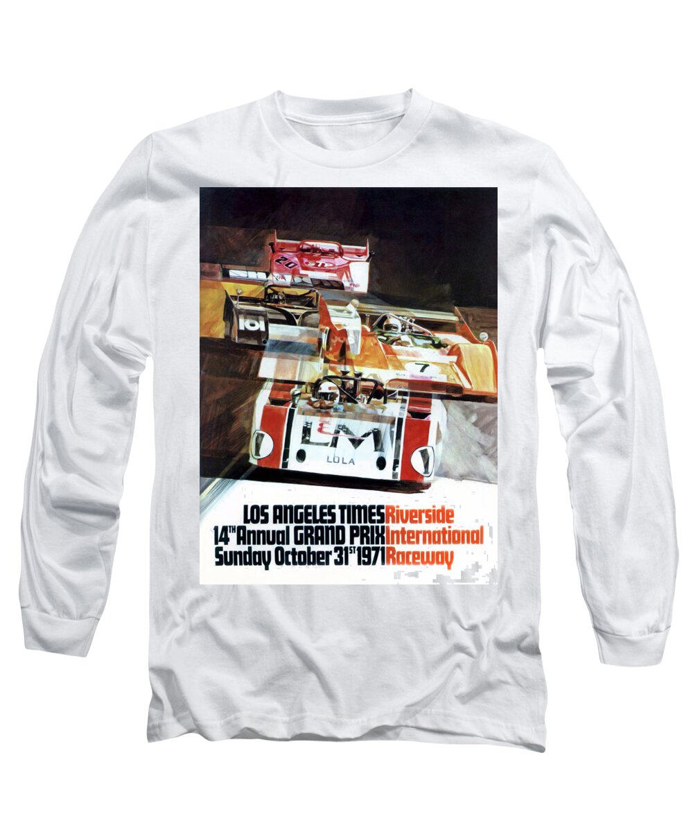 Can-am Racing Series Long Sleeve T-Shirt featuring the digital art Riverside Can-Am by Peter Chilelli