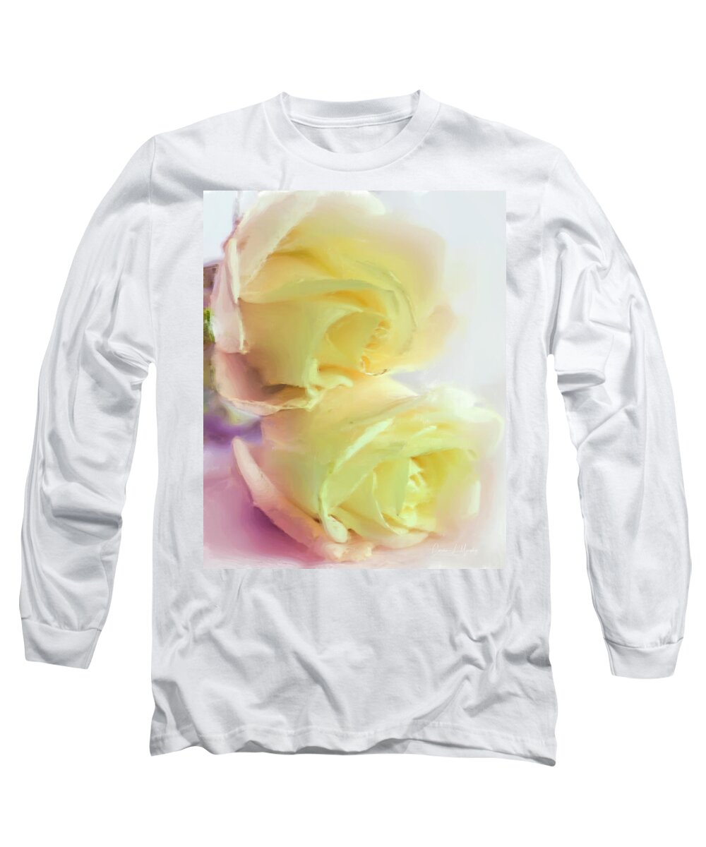 Rose Long Sleeve T-Shirt featuring the photograph Roses Painted by Cordia Murphy