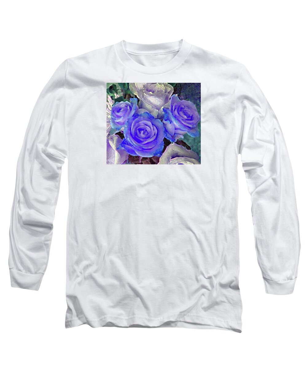 Floral Long Sleeve T-Shirt featuring the photograph September Roses by Corinne Carroll