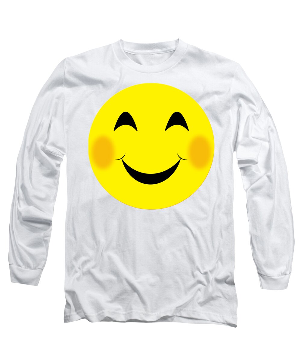Smiley Face Long Sleeve T-Shirt featuring the digital art Smilee Face by Terri Waters
