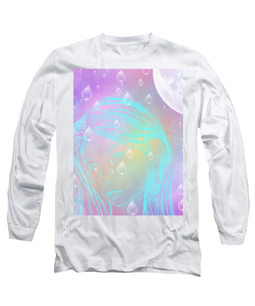 Prism Long Sleeve T-Shirt featuring the painting Solutaire by Kelly Dallas