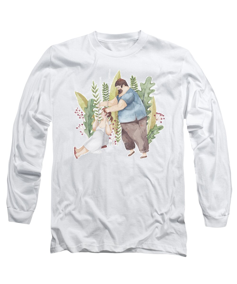 Soosh Long Sleeve T-Shirt featuring the drawing Spring time by Soosh