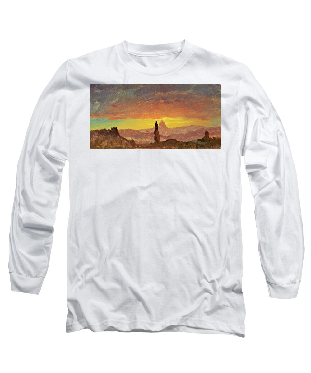 St. Peter's Long Sleeve T-Shirt featuring the painting St. Peter's, Rome, shown - Digital Remastered Edition by Frederic Edwin Church