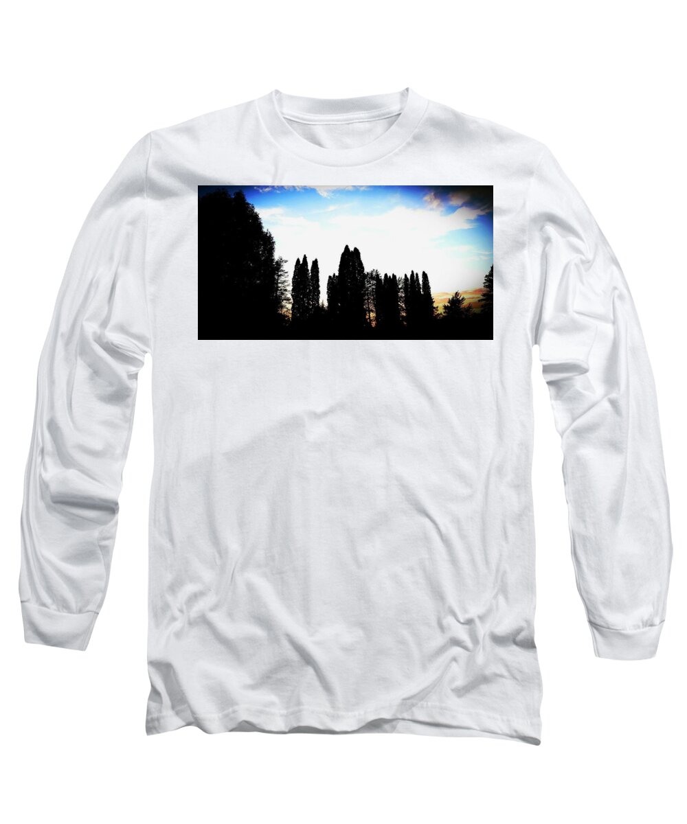 Sunset Long Sleeve T-Shirt featuring the photograph Standing tall I'm the sunset by Shalane Poole
