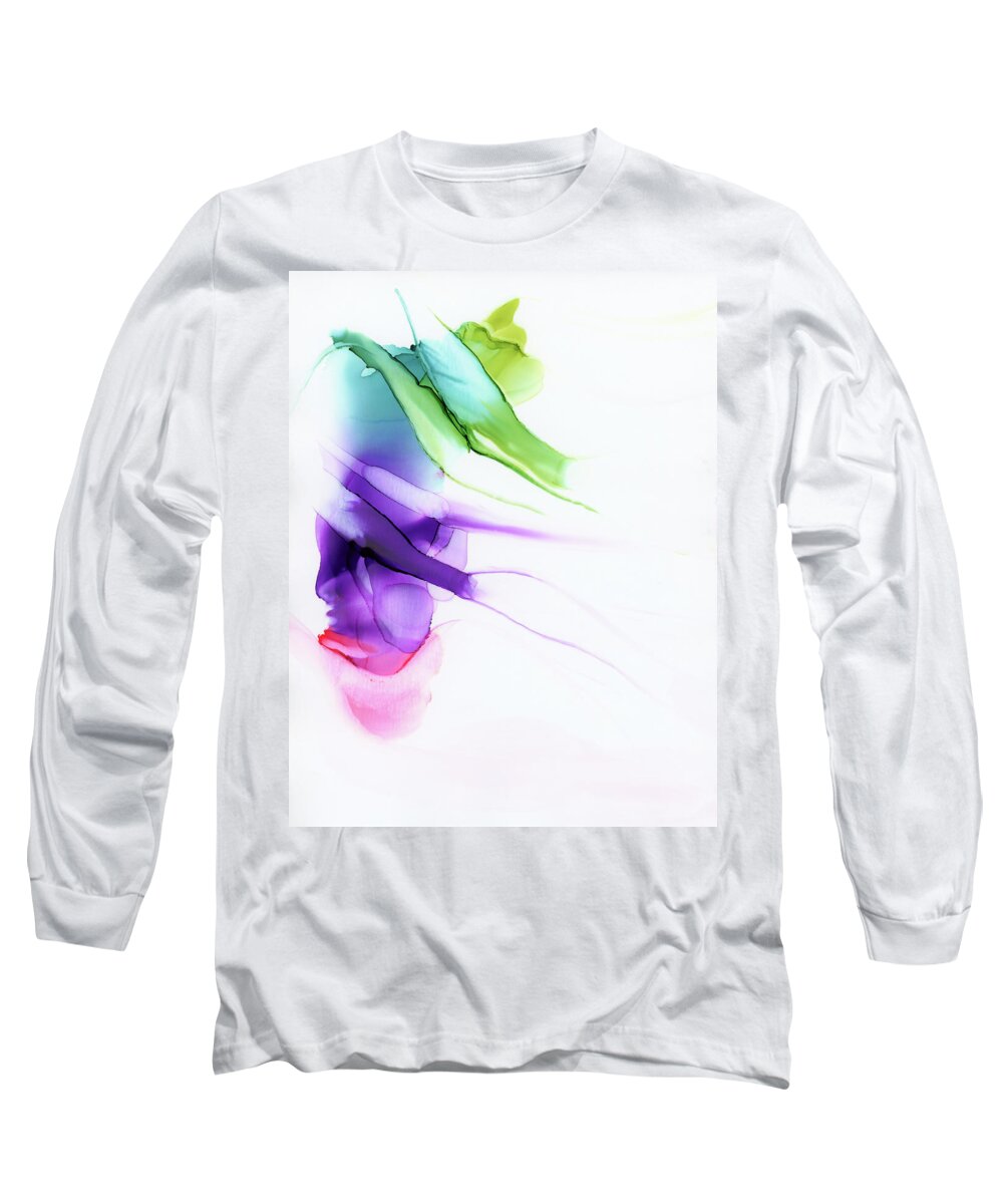 Alcohol Long Sleeve T-Shirt featuring the painting Stop Shrinking by KC Pollak