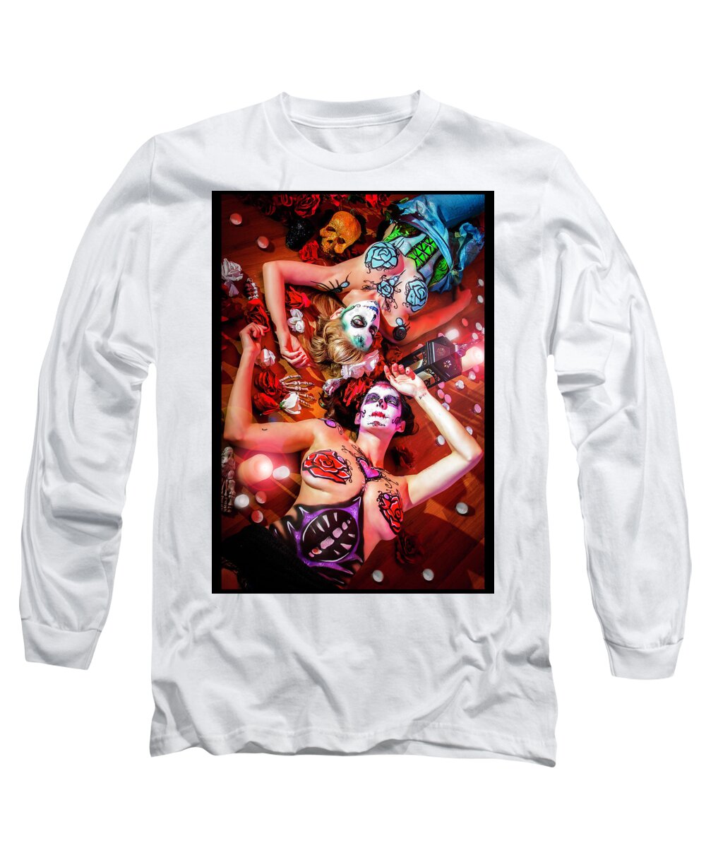 Cosplay Long Sleeve T-Shirt featuring the photograph Sugar Skulls #1 by Christopher W Weeks