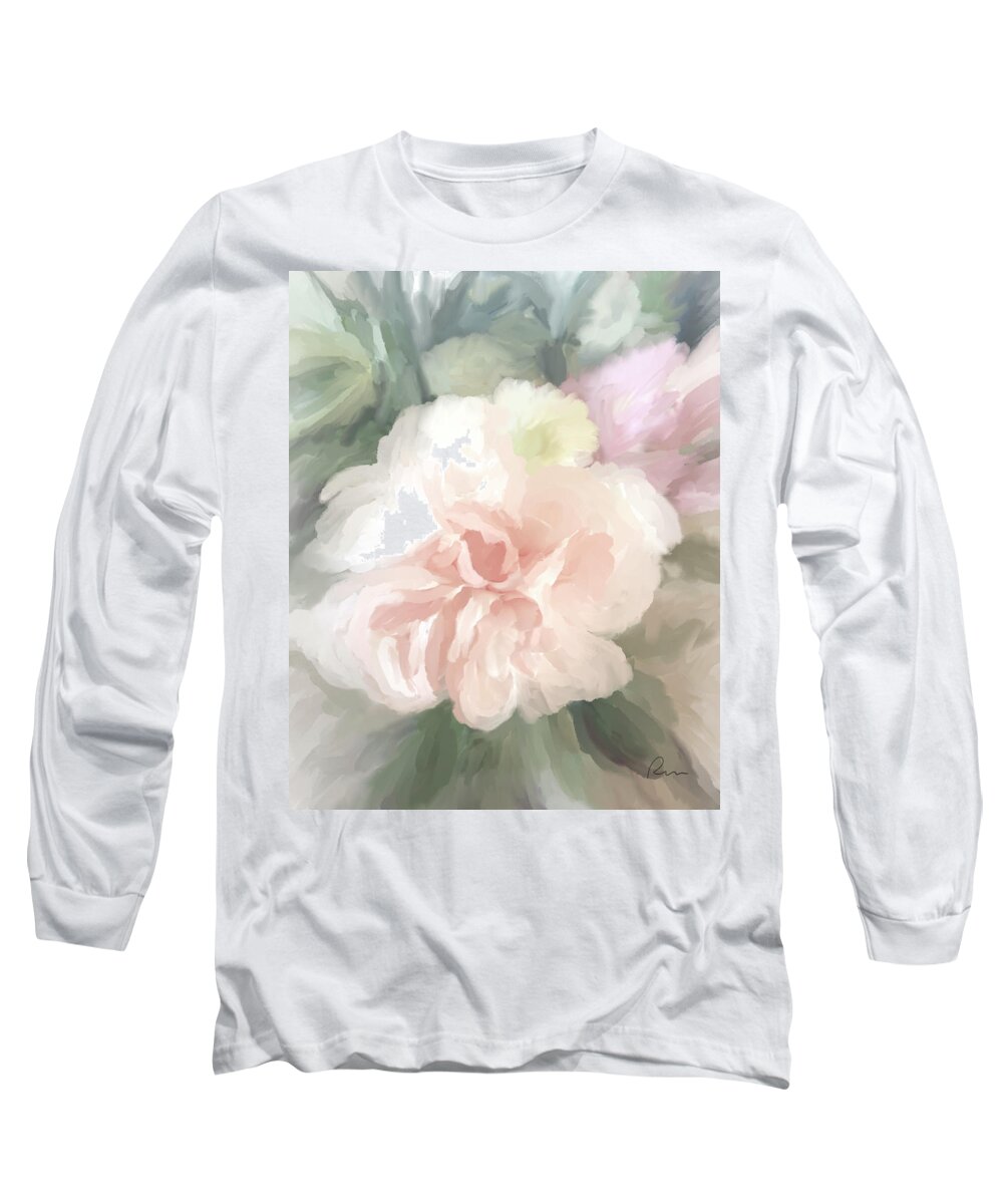 Flowers Long Sleeve T-Shirt featuring the digital art Summertime Blooms 04-Ramona Murdock Art by Ramona Murdock