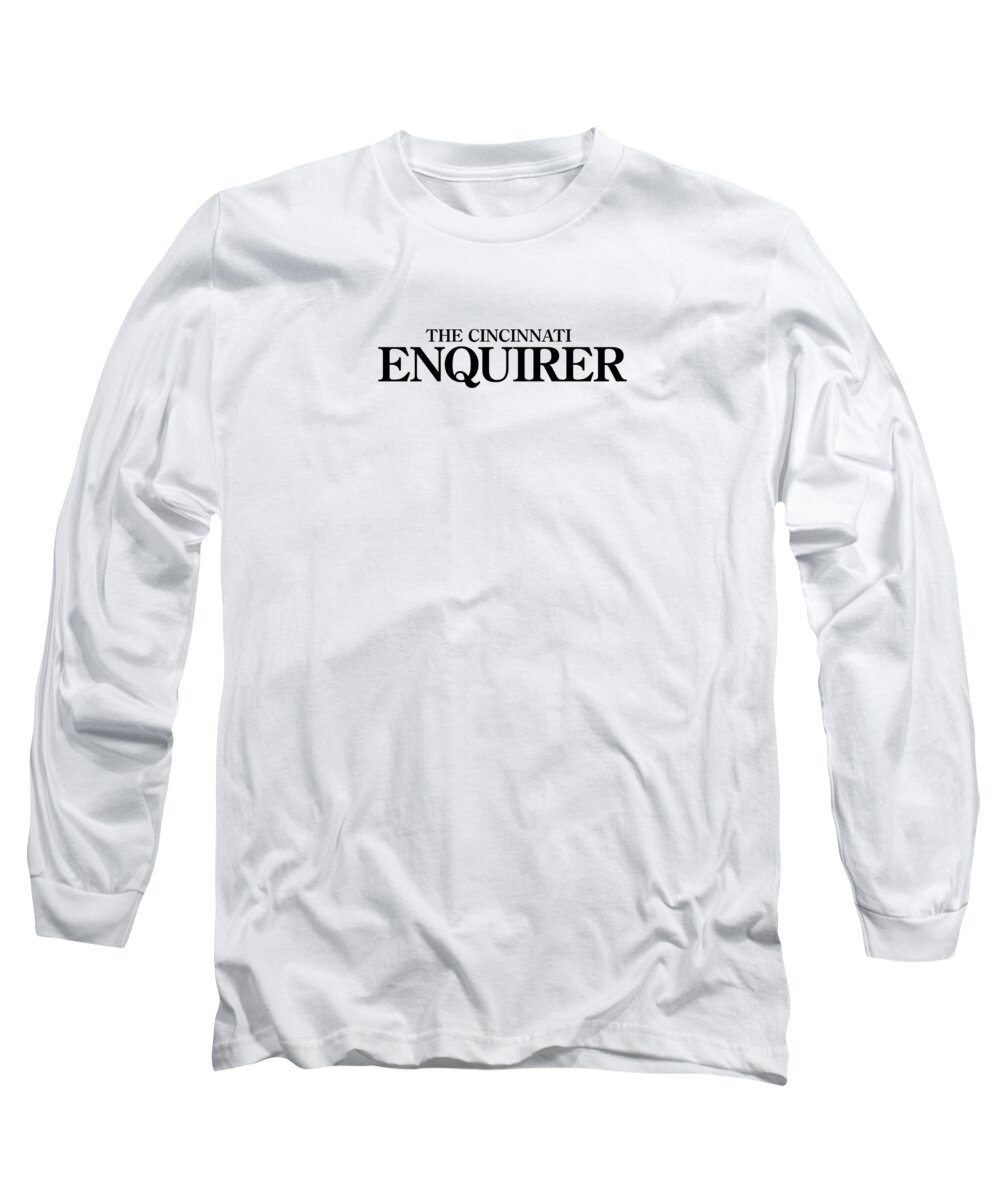Cincinnati Long Sleeve T-Shirt featuring the digital art The Cincinnati Enquirer Black Logo by Gannett Co