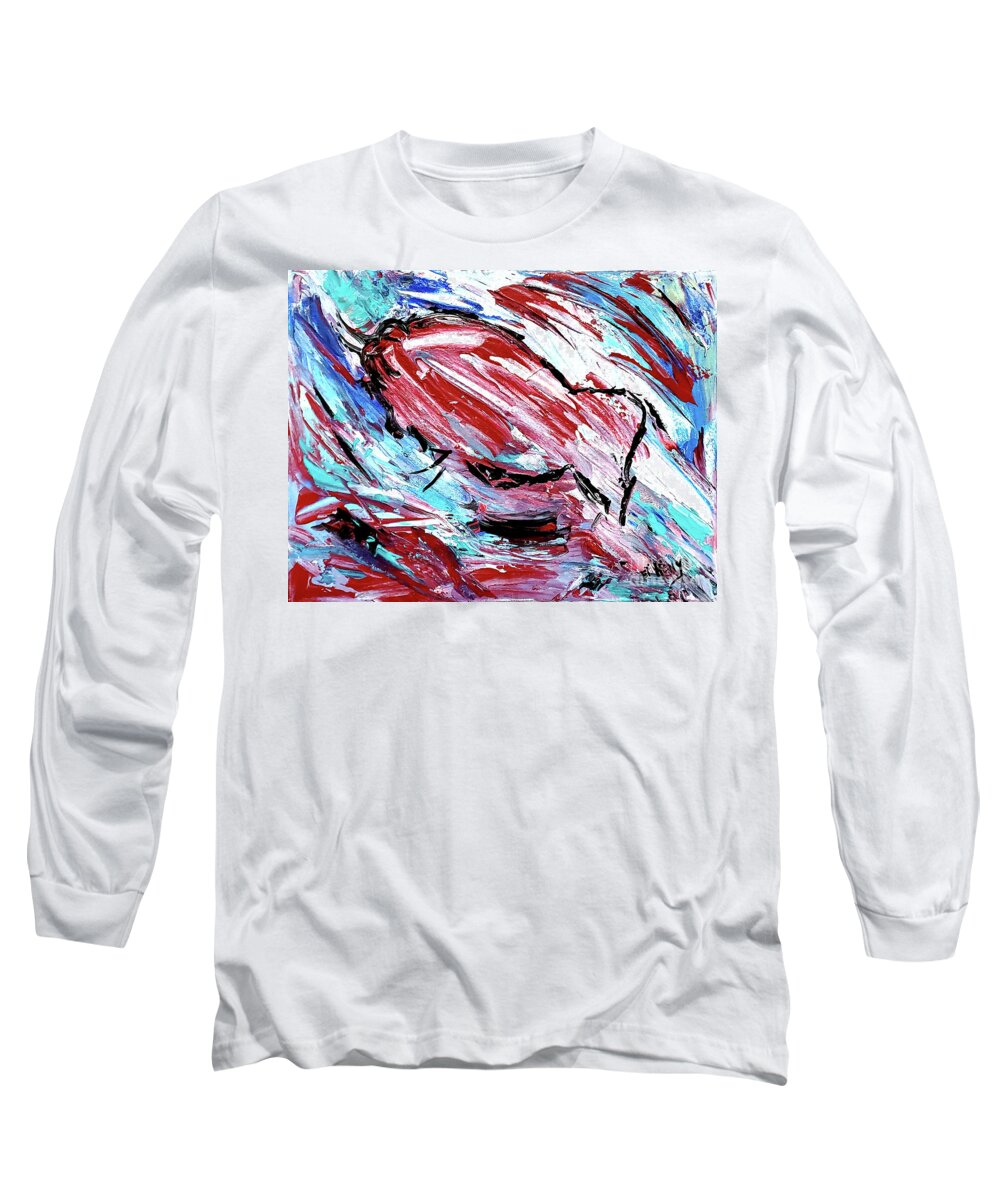 Journey Long Sleeve T-Shirt featuring the painting The Journey Begins #4 by Eileen Kelly