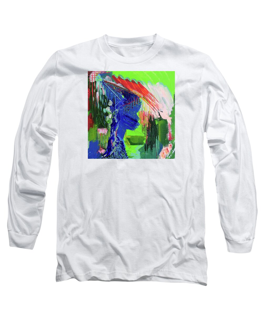 Tropical Long Sleeve T-Shirt featuring the painting The Singer by Corinne Carroll