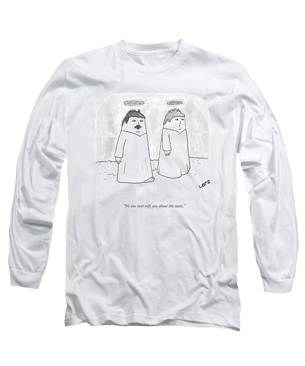 no One Ever Tells You About The Static. Long Sleeve T-Shirt featuring the drawing The Static by Lars Kenseth