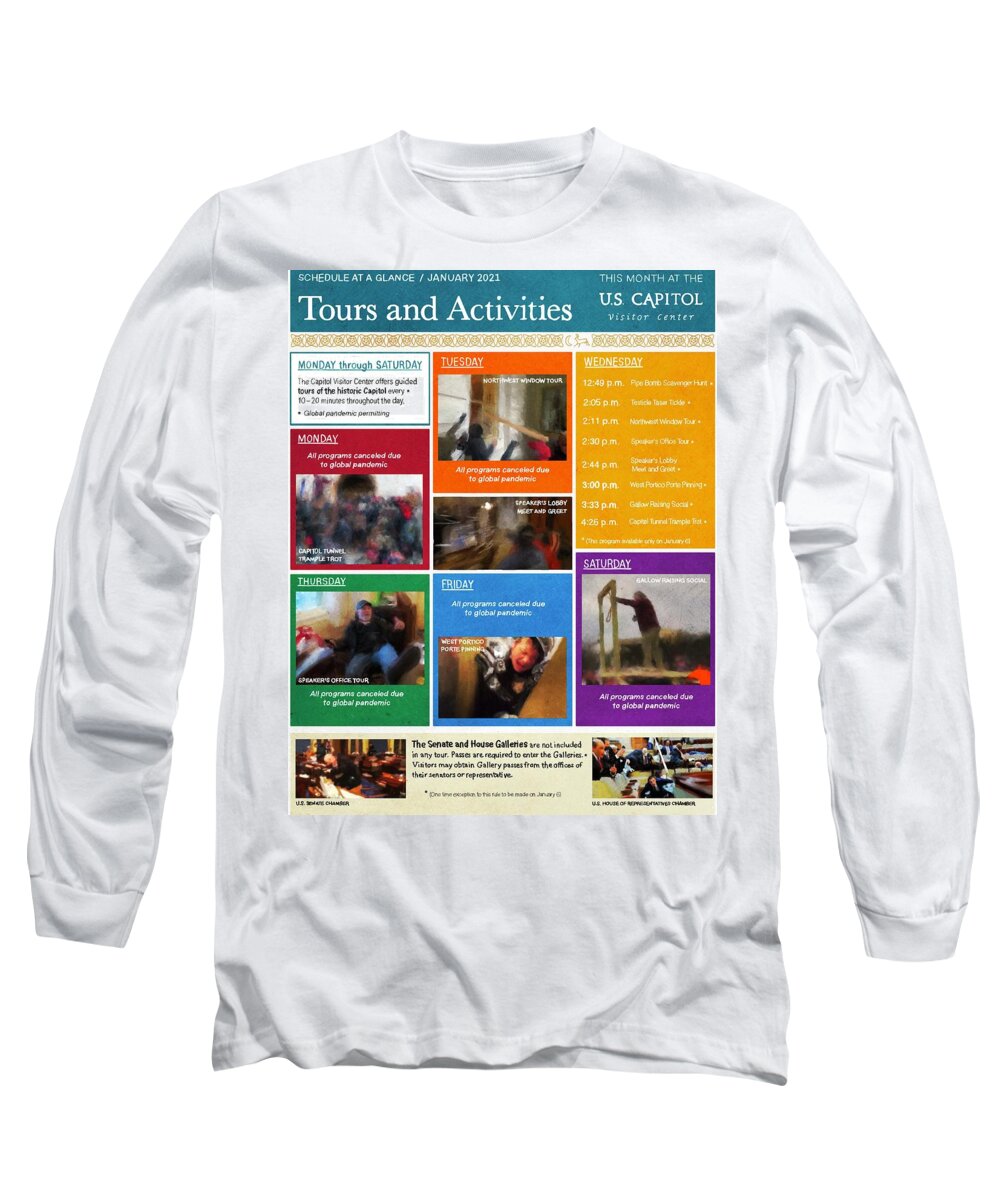 Long Sleeve T-Shirt featuring the digital art Tours and Activities by Jason Cardwell