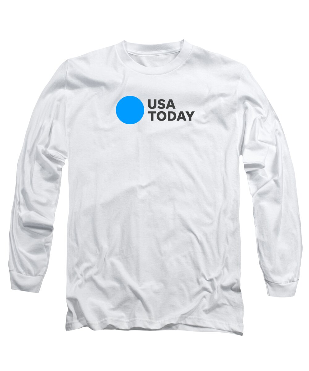 Usa Today Long Sleeve T-Shirt featuring the digital art USA TODAY Black Logo by Gannett Co