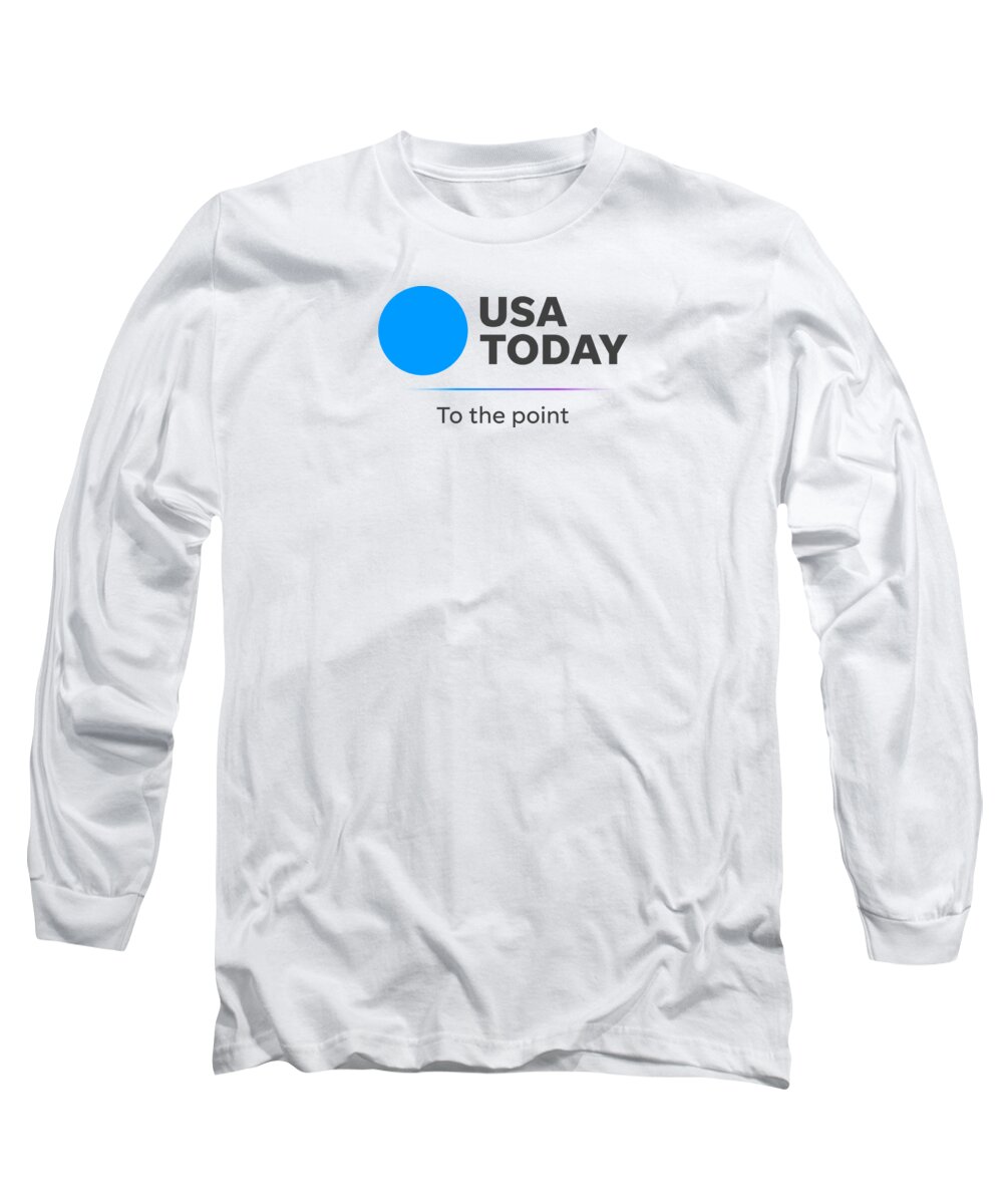 Usa Today Long Sleeve T-Shirt featuring the digital art USA TODAY To the Point Logo by Gannett