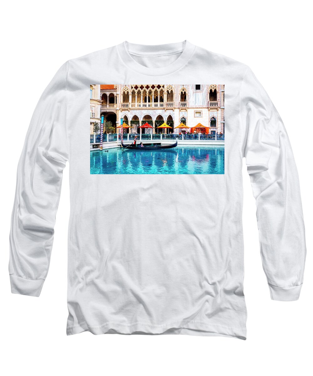The Venetian Las Vegas Long Sleeve T-Shirt featuring the photograph Venetian Las Vegas by Tatiana Travelways