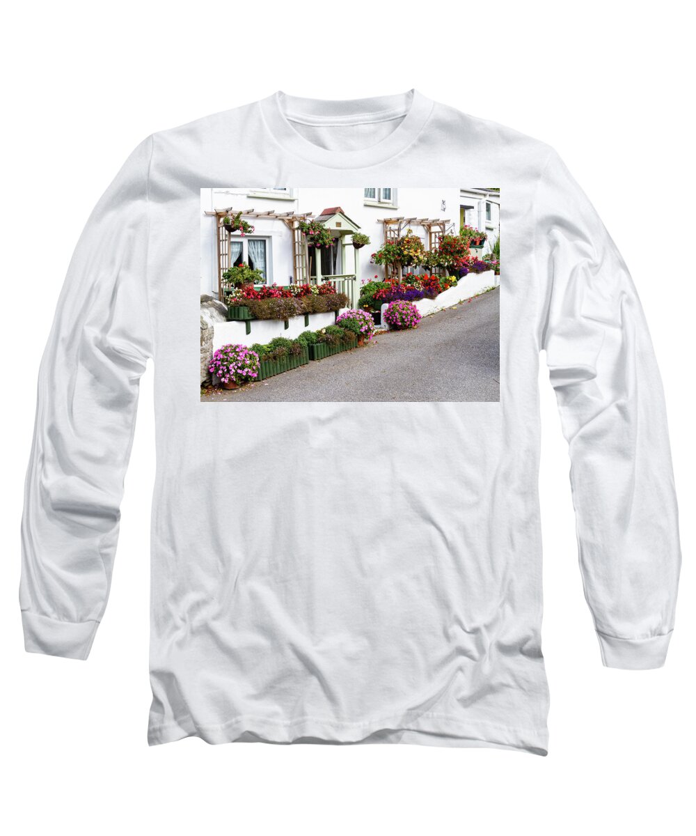 Flowers Long Sleeve T-Shirt featuring the photograph Vibrant Baskets by Shirley Mitchell