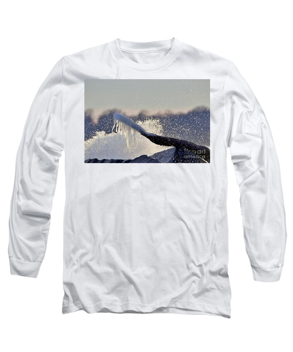 Waves Long Sleeve T-Shirt featuring the photograph Waves and water by Yvonne M Smith