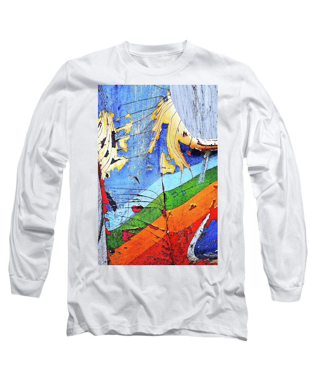 Abstract Long Sleeve T-Shirt featuring the photograph Weathered Abstract by Randall Dill