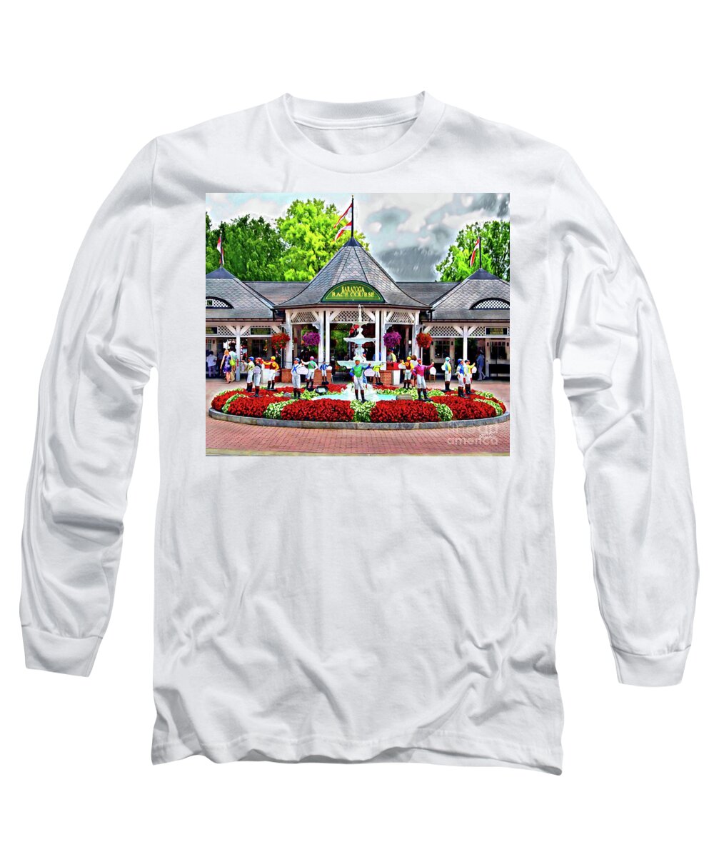 Saratoga Long Sleeve T-Shirt featuring the digital art Welcome To Saratoga by CAC Graphics