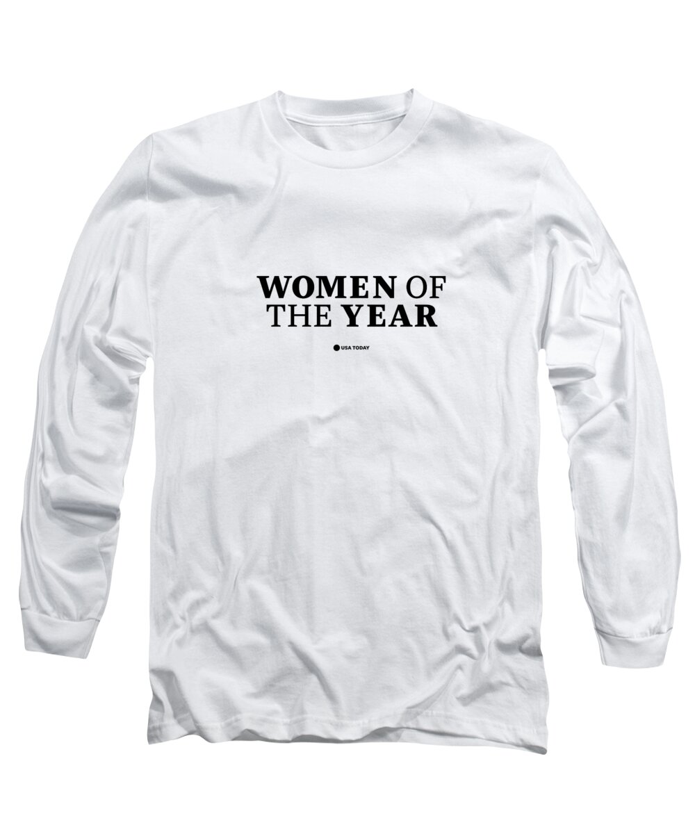 Usa Today Long Sleeve T-Shirt featuring the digital art Women of the Year Black Logo by Gannett Co