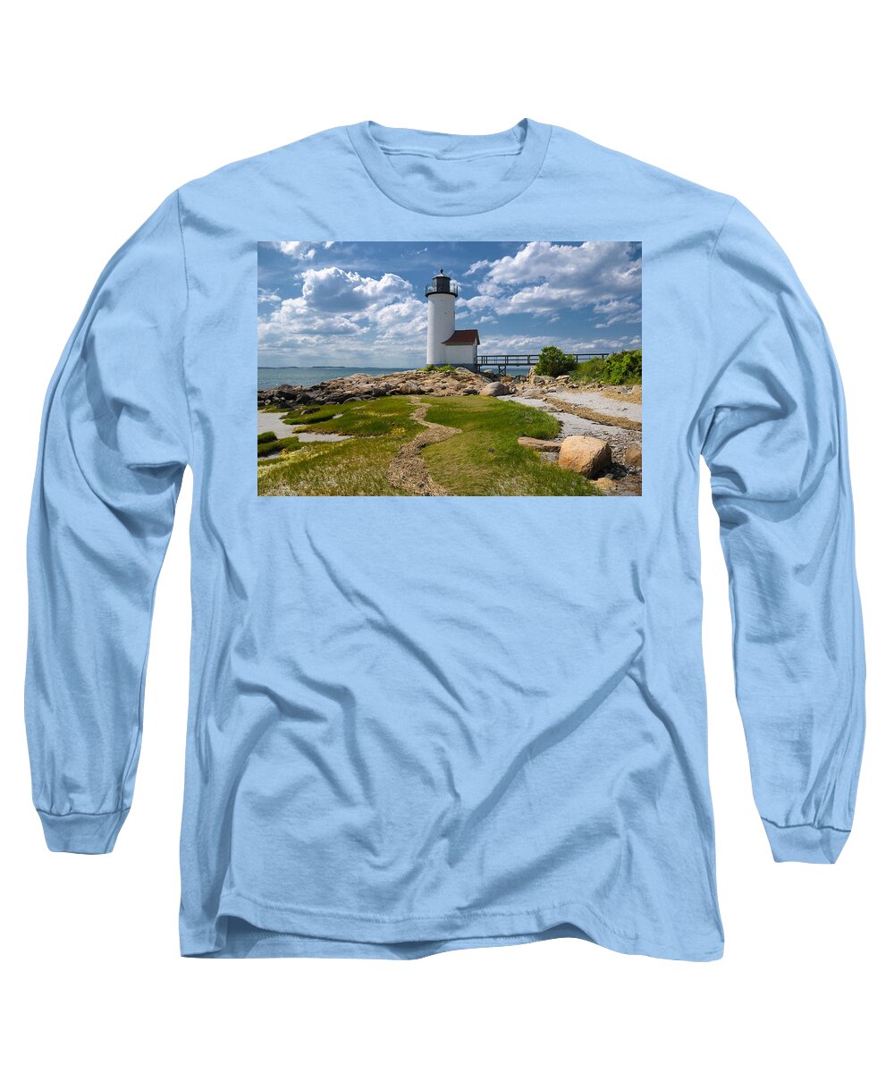 Annisquam Lighthouse Long Sleeve T-Shirt featuring the photograph Annisquam Lighthouse #1 by Liz Mackney