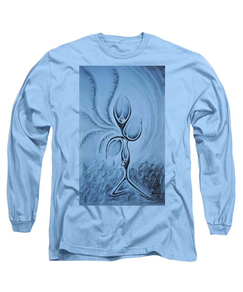 Blumwurks Long Sleeve T-Shirt featuring the drawing For All To See #1 by Matthew Blum