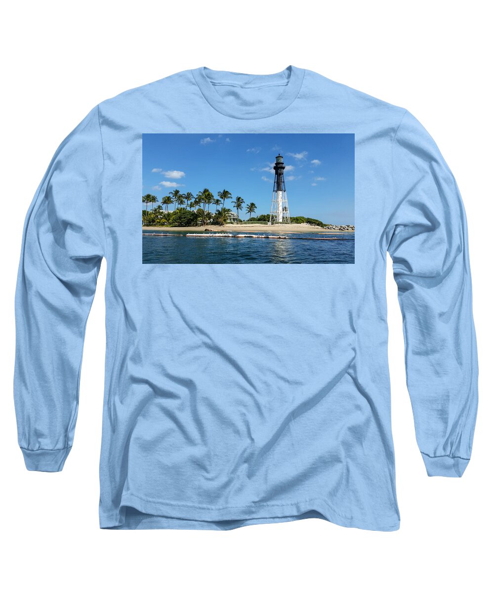 Hillsboro Long Sleeve T-Shirt featuring the photograph Hillsboro Inlet Lighthouse #2 by David Hart