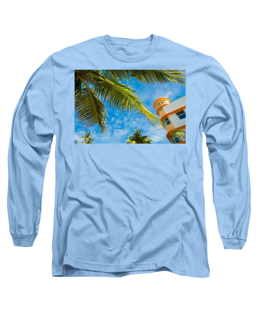 Architecture Long Sleeve T-Shirt featuring the photograph Ocean Drive by Raul Rodriguez