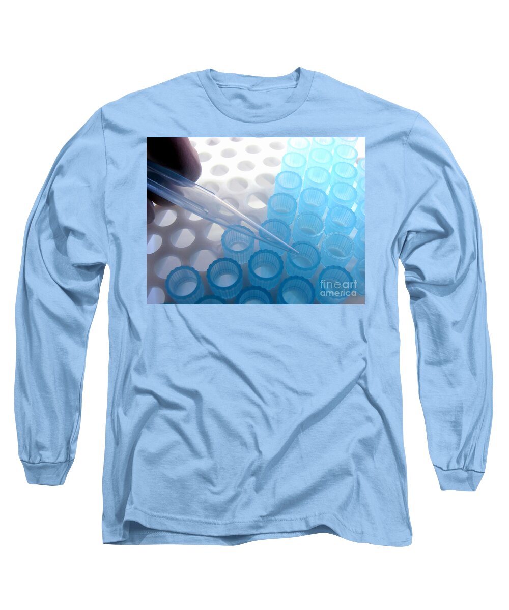 Lab Long Sleeve T-Shirt featuring the photograph Laboratory Equipment in Science Research Lab #12 by Science Research Lab