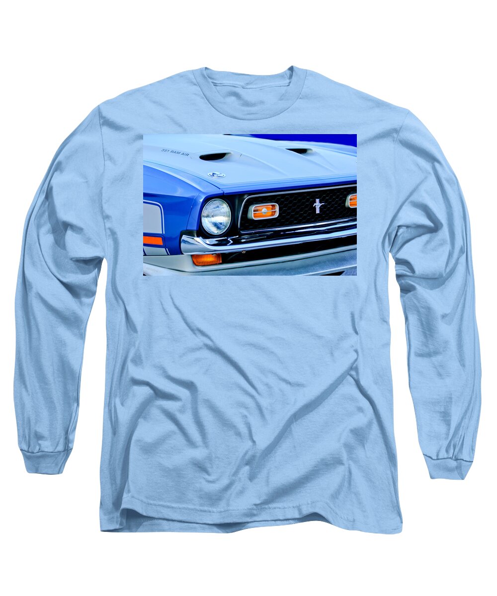 1971 Ford Mustang Boss 351 Cleveland Long Sleeve T-Shirt featuring the photograph 1971 Ford Mustang Boss 351 Cleveland by Jill Reger