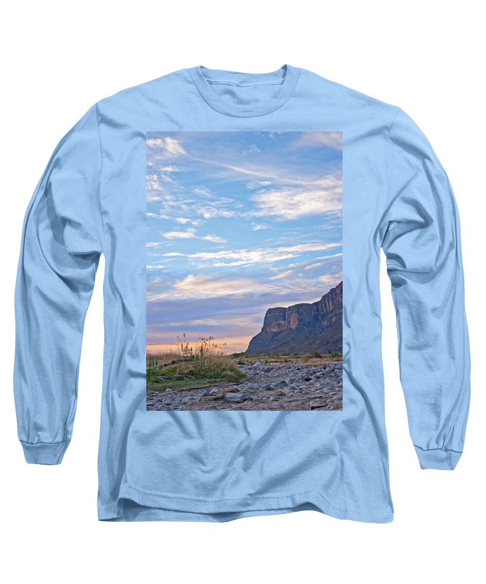 Texas Long Sleeve T-Shirt featuring the photograph Santa Elena Sunrise #2 by Angie Schutt