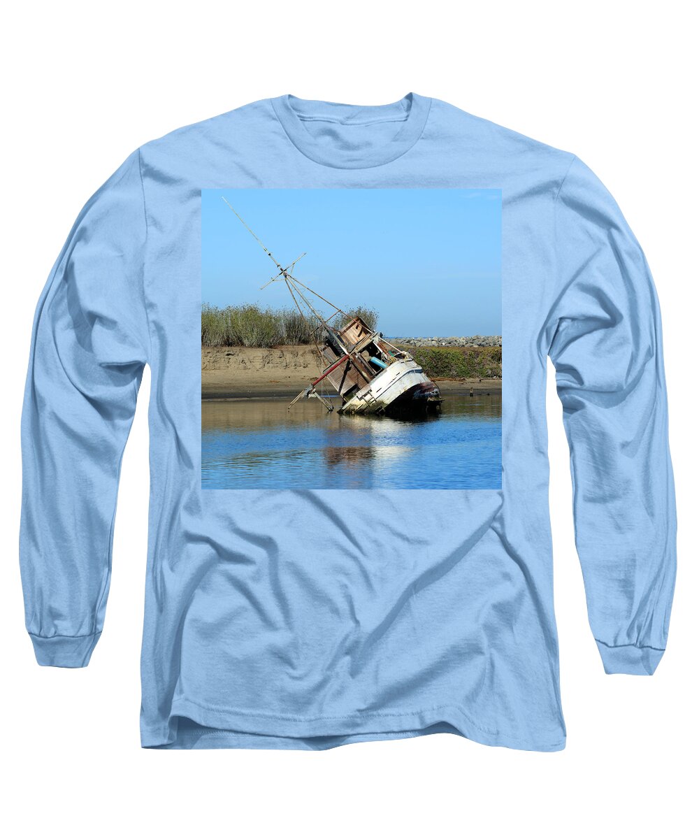Boat Long Sleeve T-Shirt featuring the photograph Abandoned by Deana Glenz
