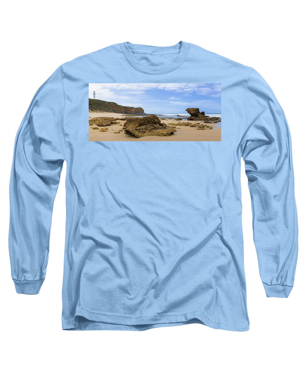 Aireys Inlet Long Sleeve T-Shirt featuring the photograph Aireys Inlet Lighthouse - Victoria - Australia by Anthony Davey