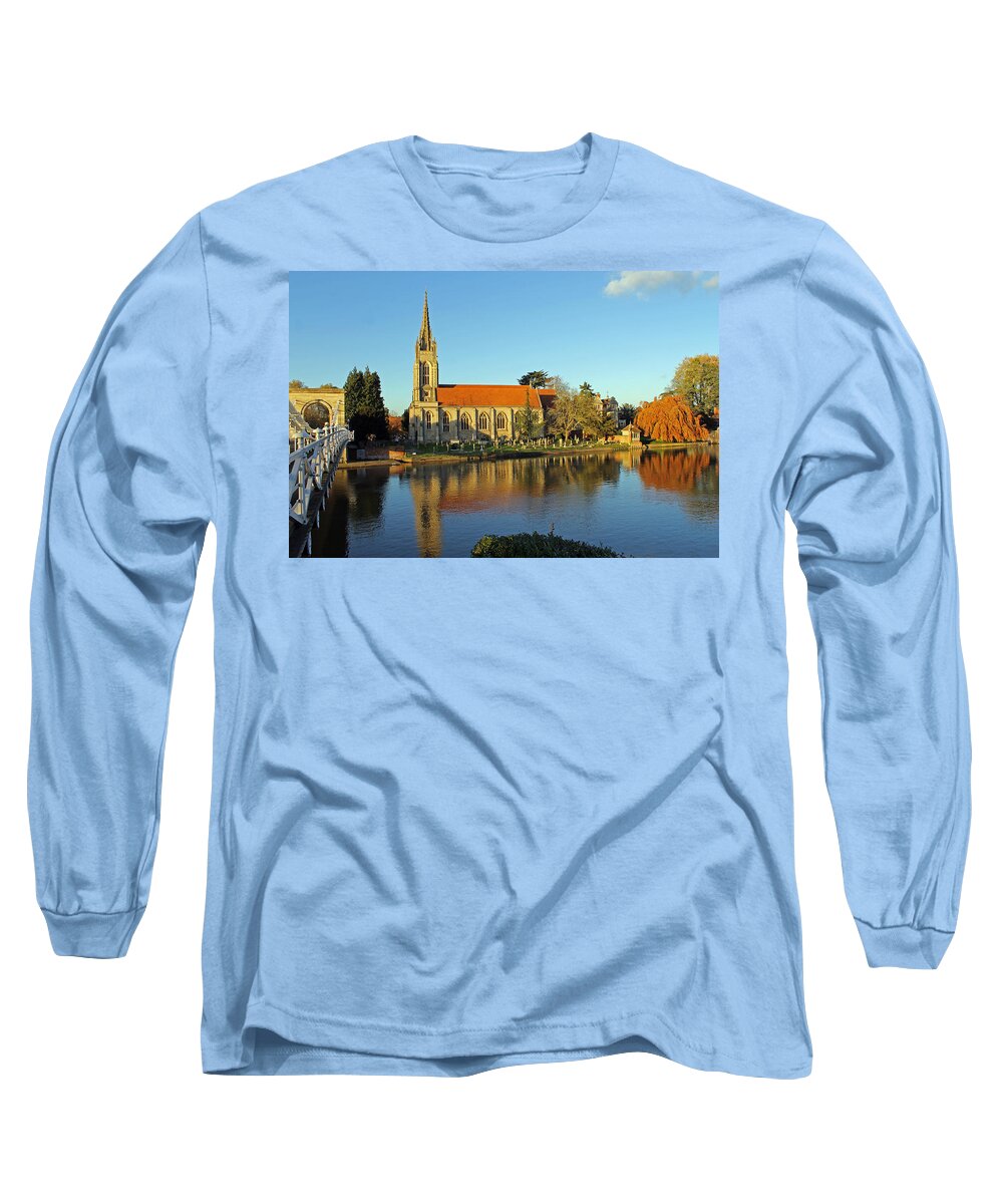 All Saints Church Long Sleeve T-Shirt featuring the photograph All Saints Church Marlow by Tony Murtagh