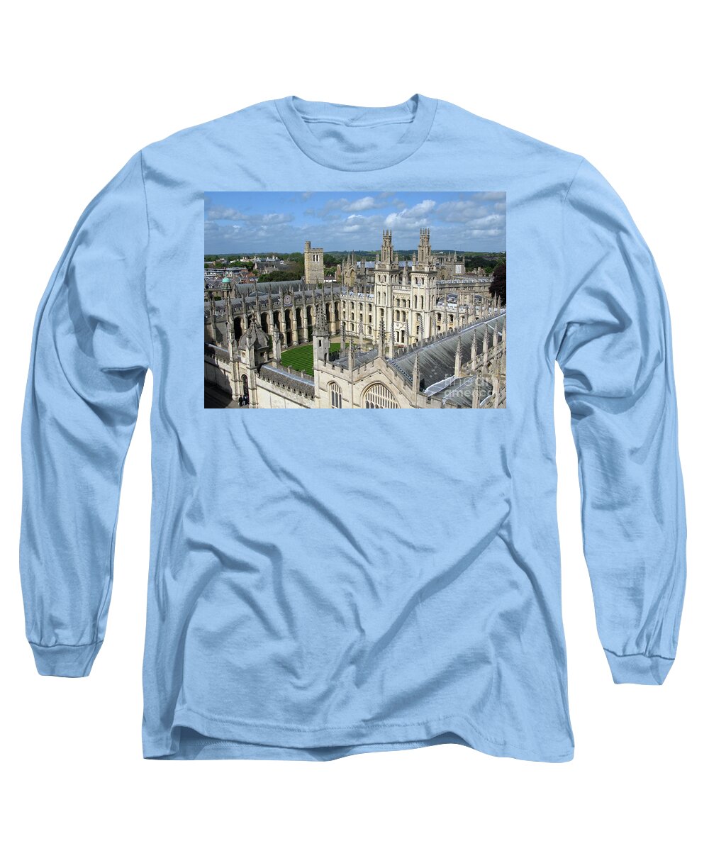 Oxford Long Sleeve T-Shirt featuring the photograph All Souls College by Ann Horn