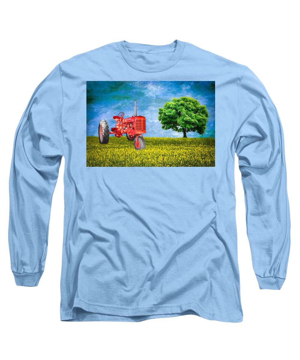 Fred Larson Long Sleeve T-Shirt featuring the photograph Antique Farmall Tractor by Fred Larson