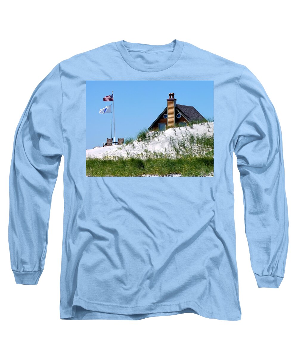 Beach Long Sleeve T-Shirt featuring the photograph Beach house by Janice Drew