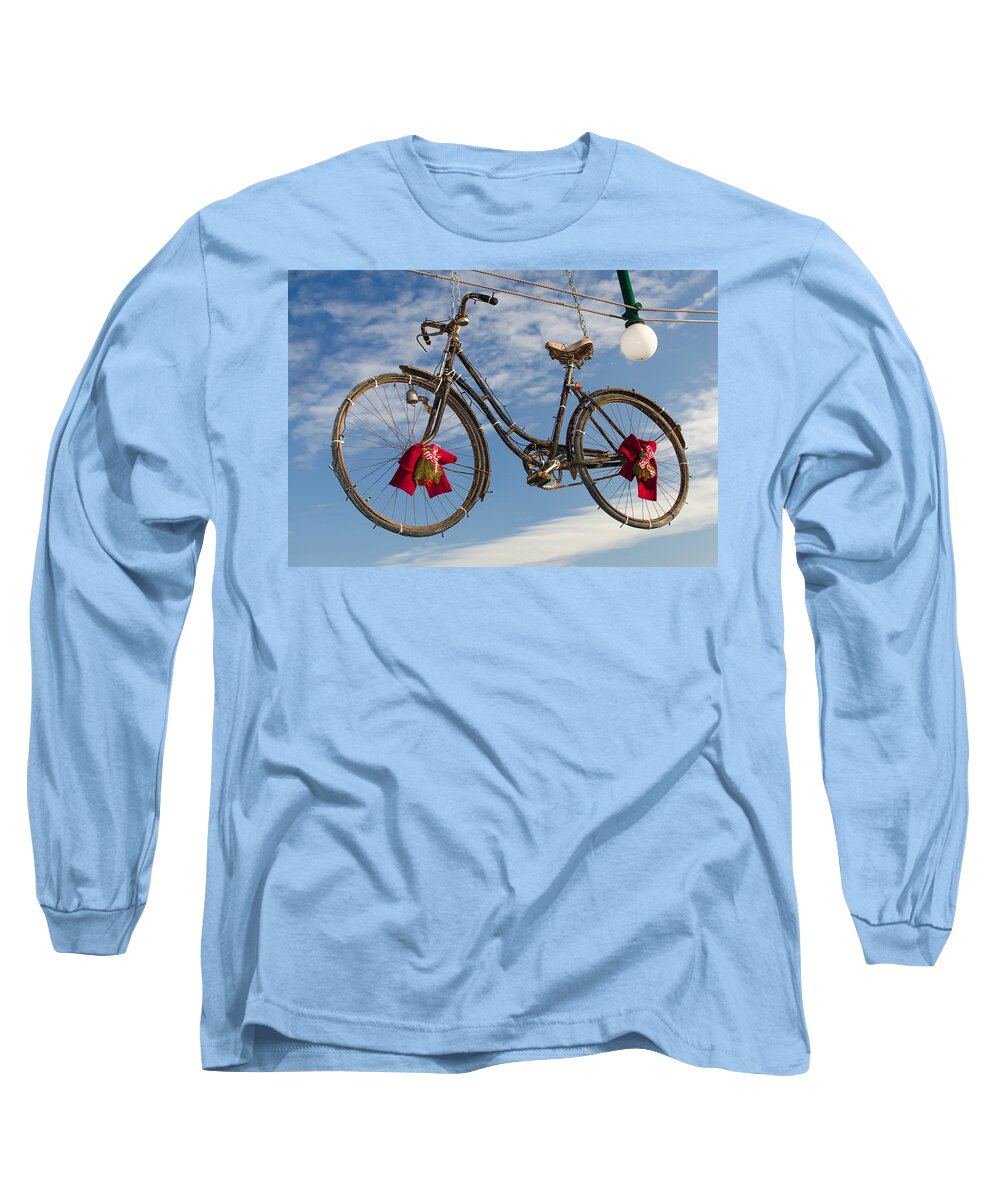 Bike Long Sleeve T-Shirt featuring the photograph Christmas Bicycle by Andreas Berthold