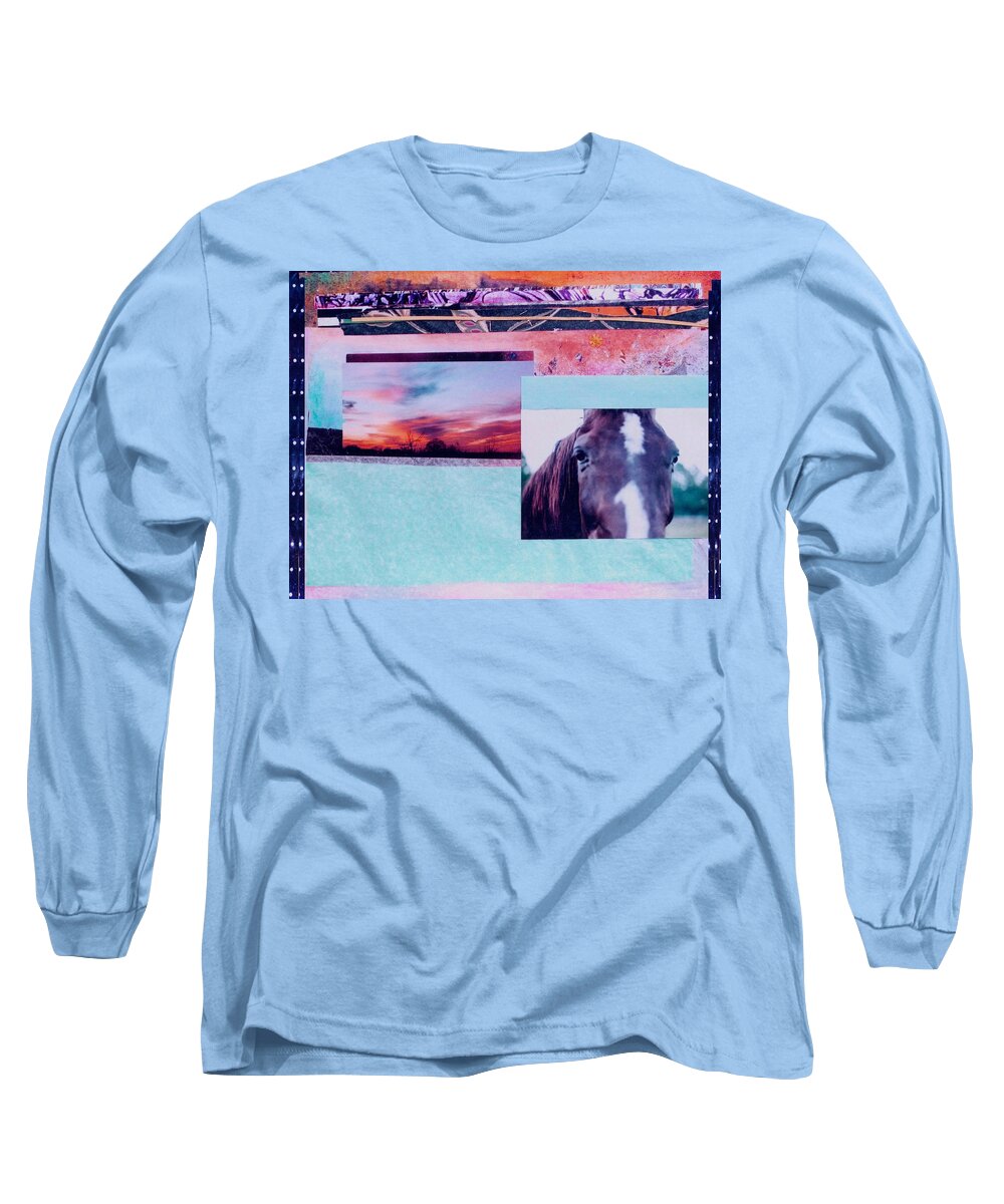 Horse Long Sleeve T-Shirt featuring the photograph Country Collage 4 by Mary Ann Leitch
