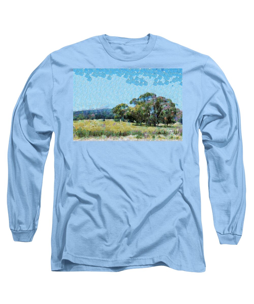 Australia Long Sleeve T-Shirt featuring the digital art Country view by Fran Woods