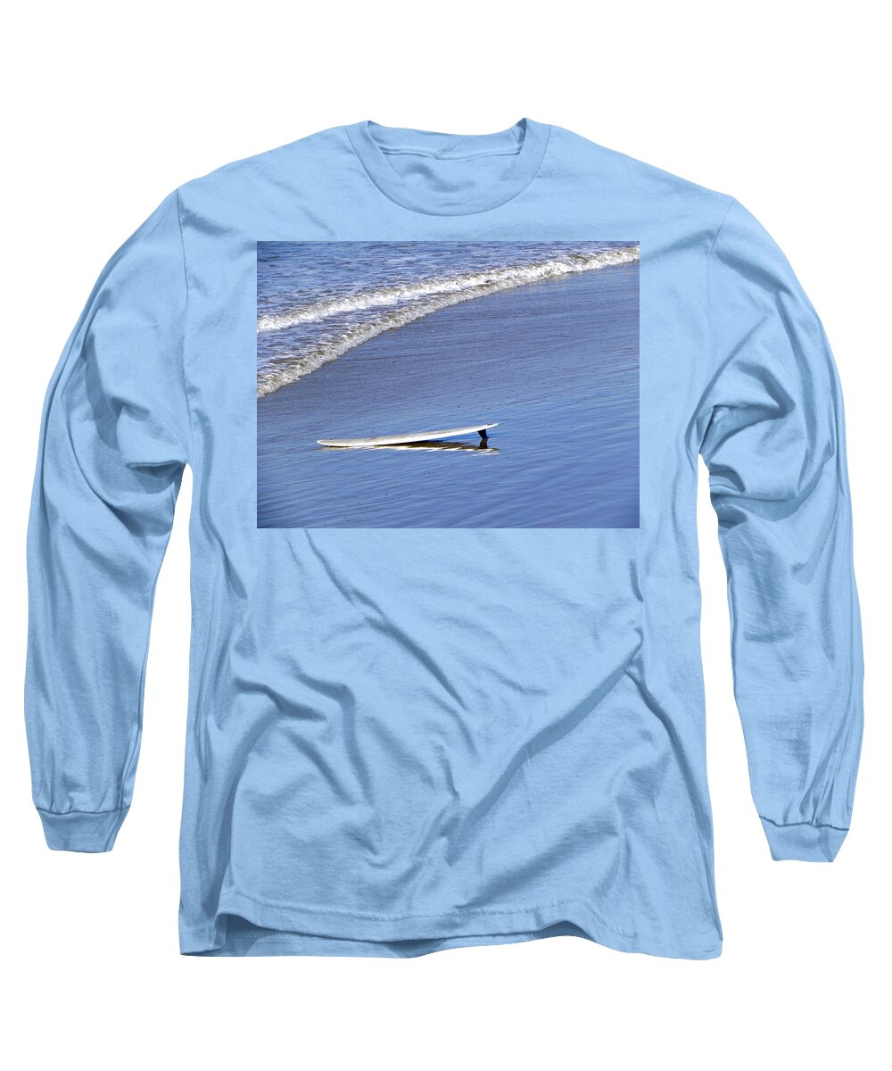 Ocean Long Sleeve T-Shirt featuring the photograph Dude where is my surfer by Kathy Churchman