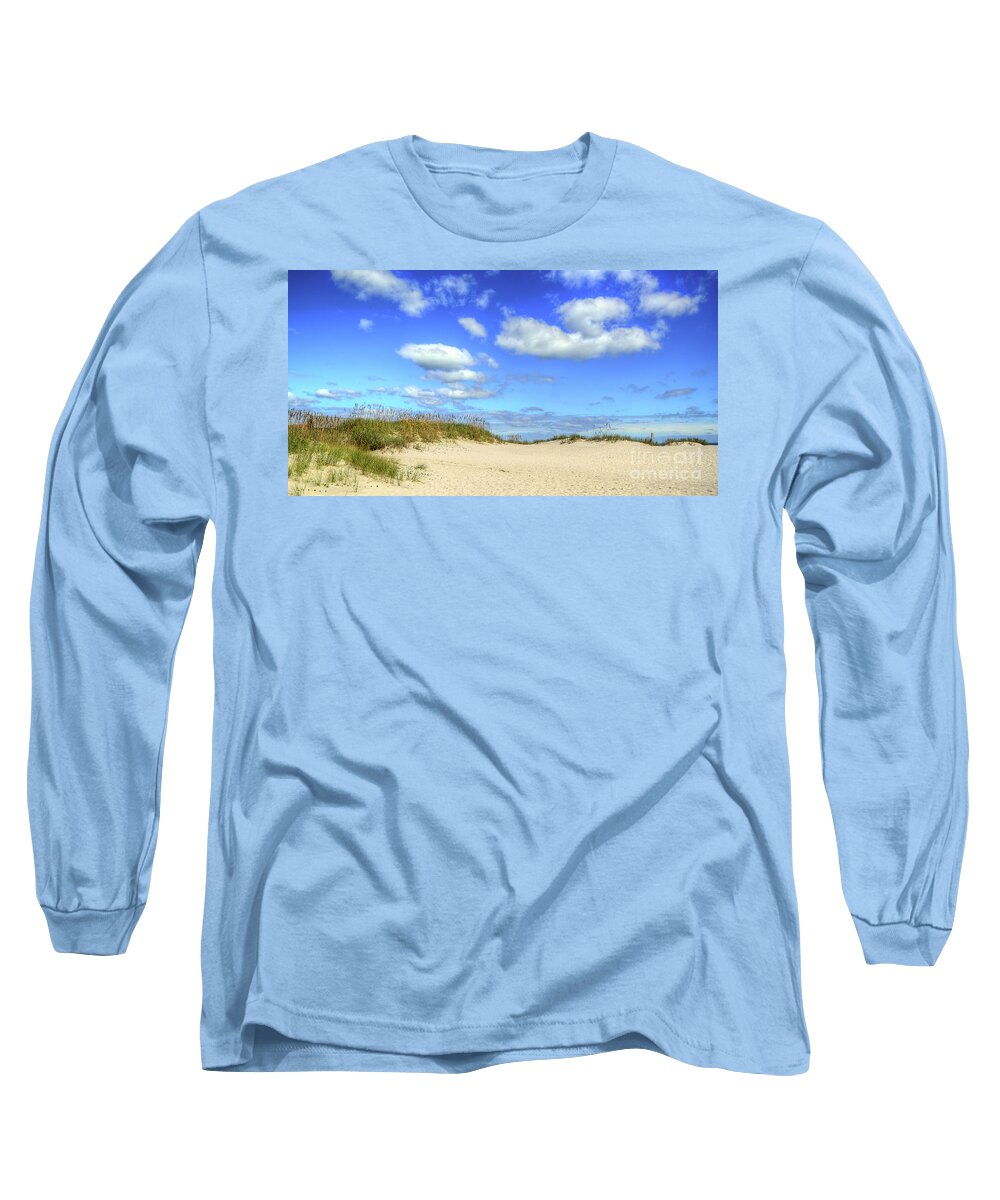 Beach Long Sleeve T-Shirt featuring the photograph Fair Weather Along The Beach by Kathy Baccari