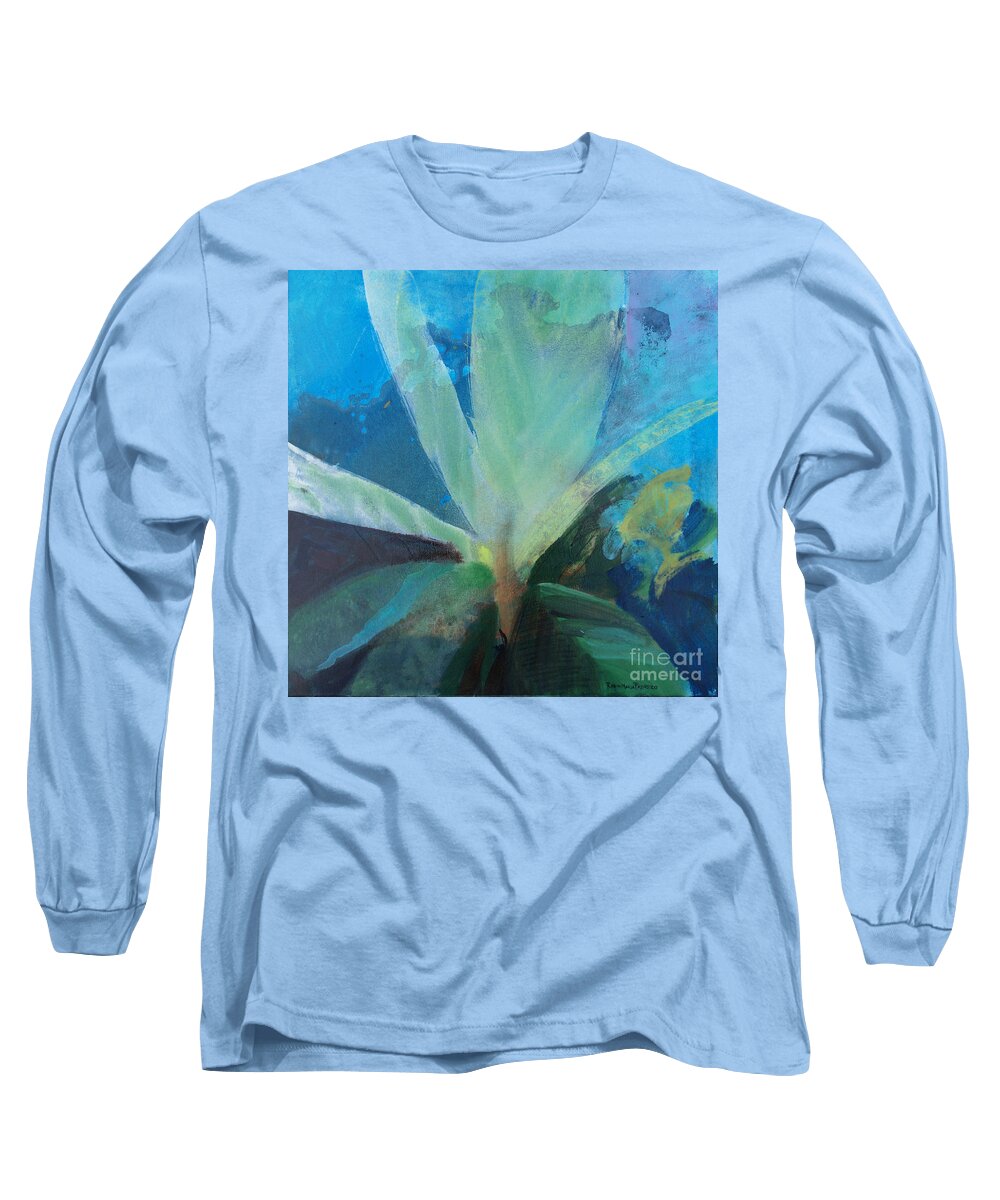 Ginger Tea Long Sleeve T-Shirt featuring the painting Ginger Tea by Robin Pedrero