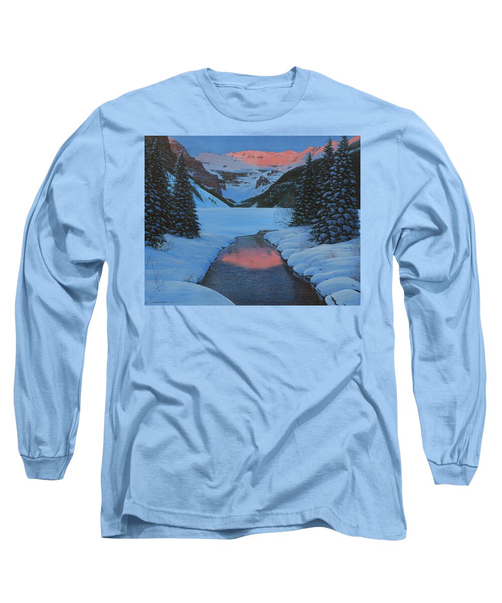 Jake Vandenbrink Long Sleeve T-Shirt featuring the painting Morning Glow by Jake Vandenbrink
