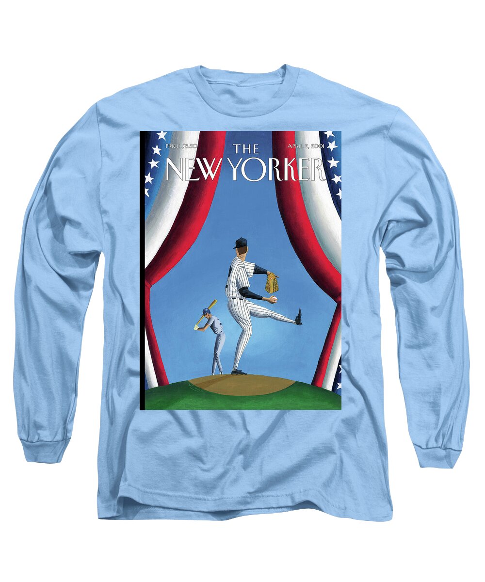 Opening Day Long Sleeve T-Shirt featuring the painting Opening Day by Mark Ulriksen